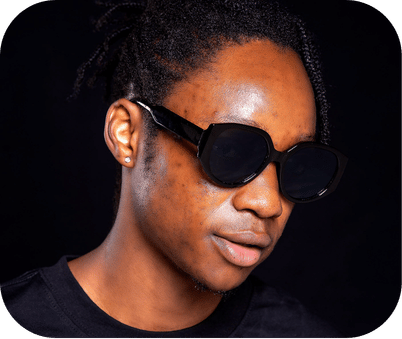 Peligrosso Blxze wearing dark sunglasses