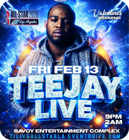 Teejay Live event poster, Friday 13 February, Savoy Entertainment Complex